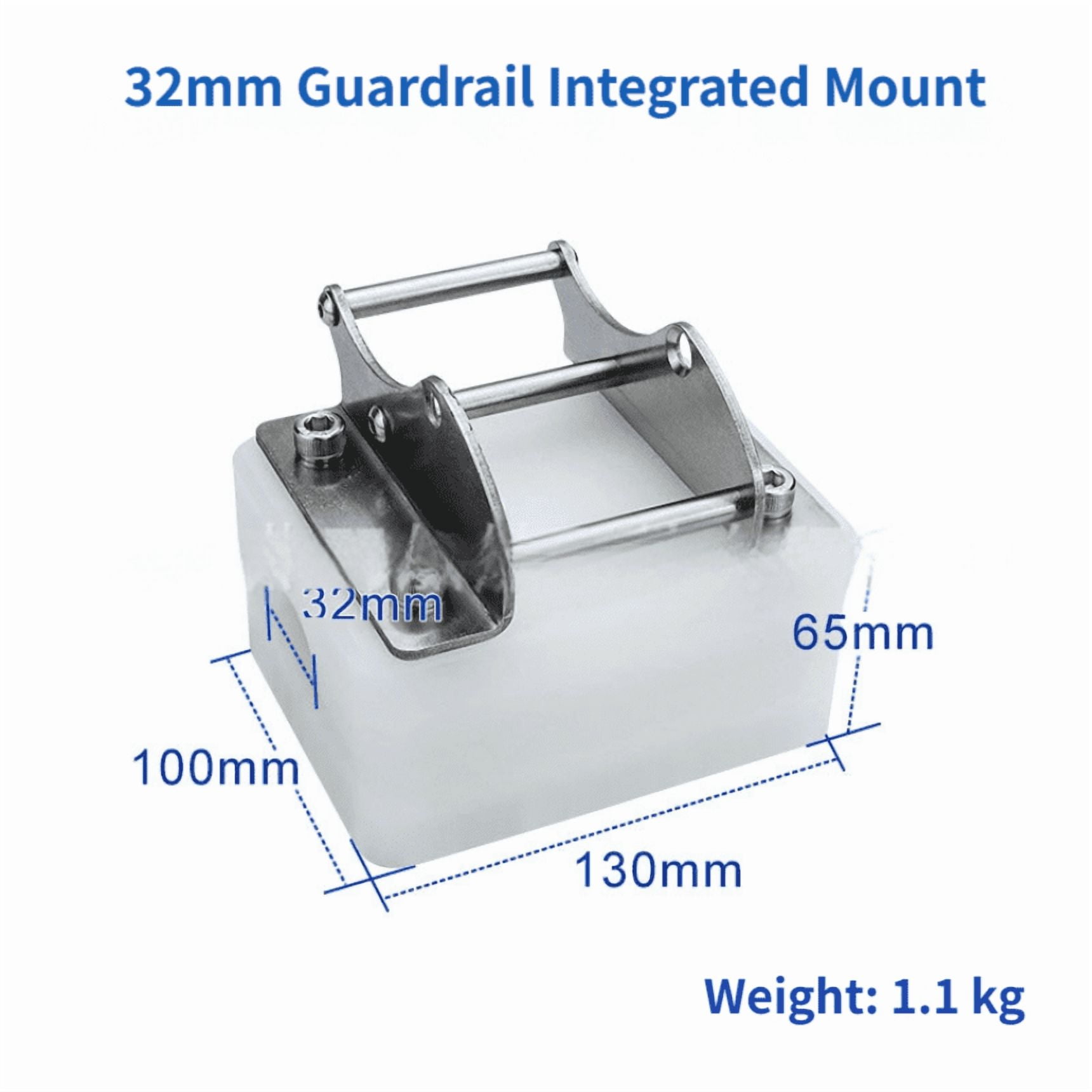 Mosiee 316 Stainless Steel Marine Fishing Rod Holder Mount Bracket for Boat Deck with 32mm