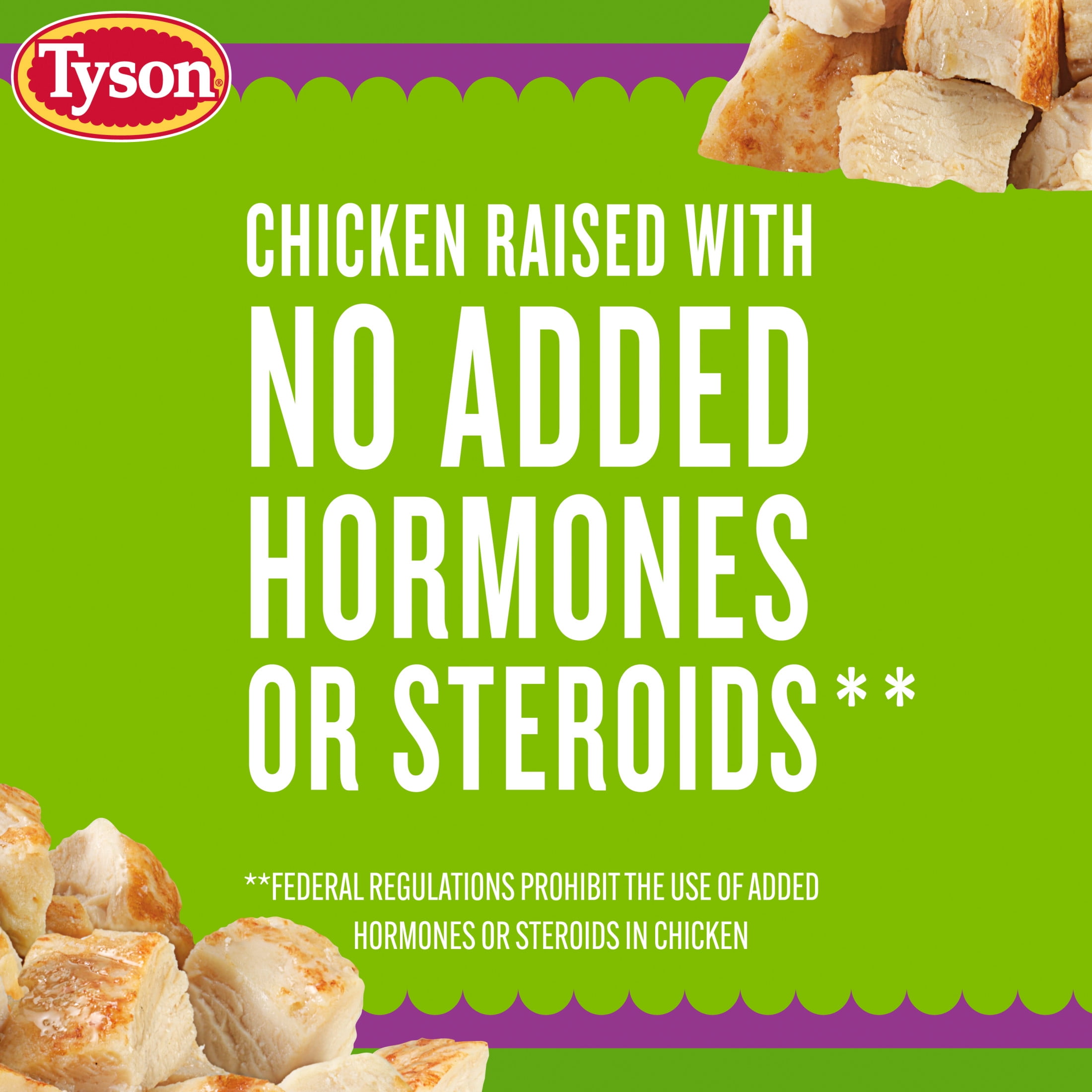 Tyson Oven Roasted Diced Chicken Breast, 22 oz (Frozen, Fully Cooked)
