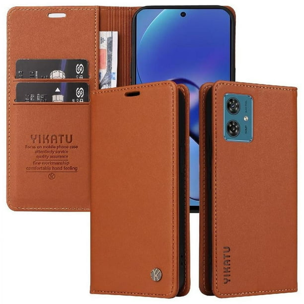 Funda para Motorola MOTO G54 Estuche de Cuero PU Tipo Cartera con Ranuras para Tarjetas y Cierre Magnético