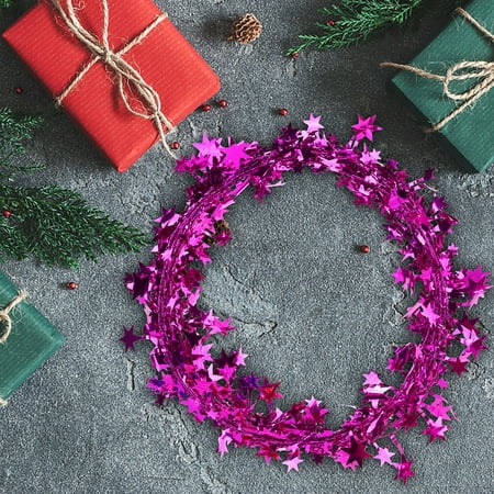 

MENRKOO Xmas Christmas Decoration Iron Wire Five-pointed Star Ribbon Christmas Pendant