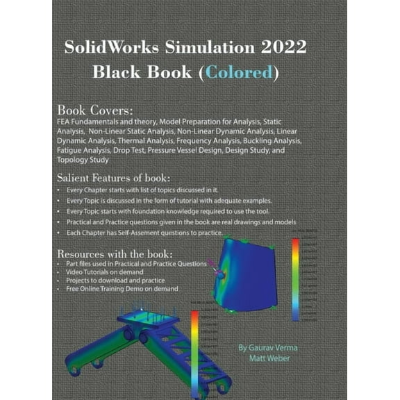 SolidWorks Simulation 2022 Black Book (Colored), (Hardcover)