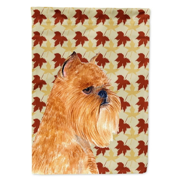Brussels Griffon Fall Leaves Portrait Flag Canvas House Size