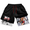 thumbnail image 2 of Baki Hanma-pantalones cortos de gimnasio para hombre, ropa deportiva de secado rápido, con estampado 3D de Manga, 2 en 1, 2 of 5