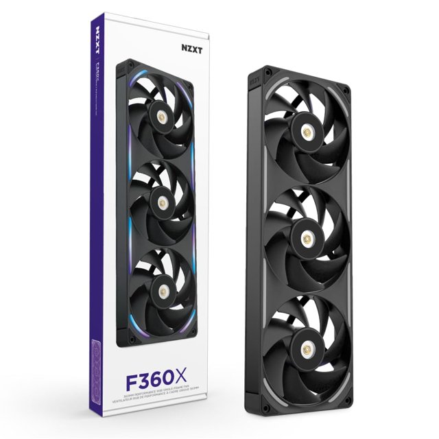 Ventilador NZXT F360X Performance de marco único 3X 120 mm PWM RGB