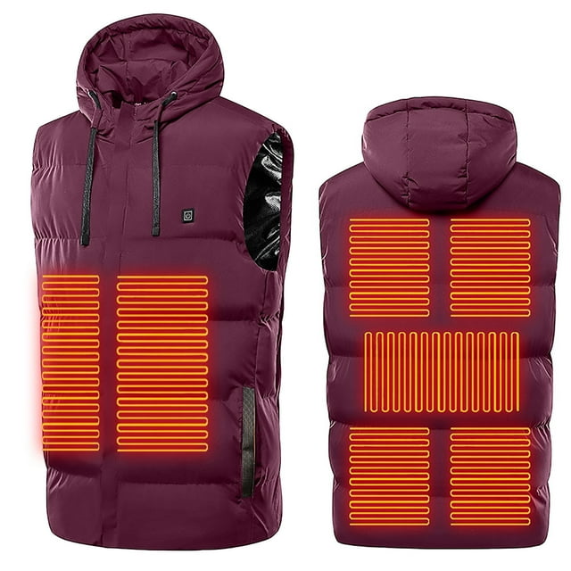 LOVZFMLL Jackets for Men Outdoor Warm Clothing Heated For Riding Skiing Fishing Charging Via Heated Coat