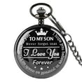 thumbnail image 2 of FcBaudy TO, MY SON I You Forever Fashion Lettering Commemorative Waist Chain Pocket Watch pocket watch, 2 of 2