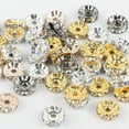 thumbnail image 6 of 8mm Rondelle Loose Beads Round Crystal Charm Rhinestones Spacer Beads, 6 of 21