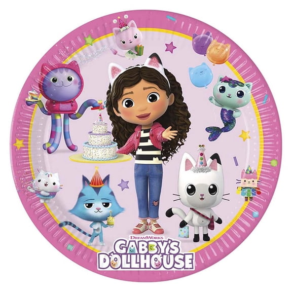PROCOS Gabby's Dollhouse 9" Paper Party Plates - 8 ct