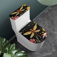 thumbnail image 2 of HELLHERO Star and Dragonfly Pattern Bathroom Seat Covers Elastic Bottom Toilet Seat Cover Set & 2 Pcs Set for Bathroom Dustproof Adjustable, 2 of 7