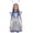 Dress 05-Blue, variant on Kids Girls Dresses Alien Outer Space Man up Glossy Metallic A-Line