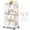 White, variant on Yeabett 3-Tier Deep Basket Storage Cart with Wheels, Large Capacity Rolling Utility Cart with Lockable Casters, Black