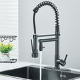 thumbnail image 4 of Black Kitchen Faucet Pull Down Sprayer Swivel Mixer Single Handle Sink Faucet, 4 of 15