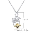 thumbnail image 3 of Colgante HUOGUO Personality Flor Infinite Rose Bee, 3 of 5