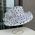 thumbnail image 5 of Eoperou Breathable Sunscreen Hat Wide Brim Lace Floral Design Dot Women Sunhat for Daily Wear, 5 of 8