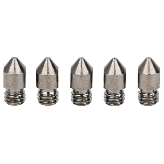 Juego de 5 boquillas para impresora 3D MK8 de 1,75 mm, consumibles de acero endurecido de 0,2 a 1,0 mm, accesorios de 0,2 mm