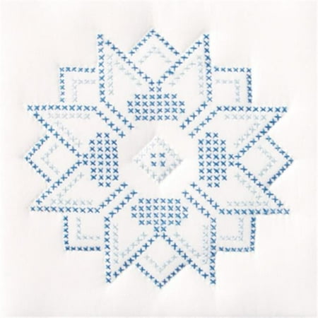 - Stamped White Quilt Blocks 9 in. x 9 in. 12-Pkg-XXX Stars