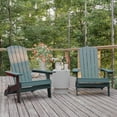 thumbnail image 2 of Flash Furniture Charlestown Folding Adirondack Chair - Sea Foam - Poly Resin - Indoor/Outdoor - Weather Resistant - Set of 2, 2 of 14
