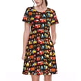 thumbnail image 1 of Easygdp Construction Truck para Vestido Transpirable de Mujer, Vestido Suelto de Manga Corta con Pliegues y Bolsillos para el Verano, 1 of 6