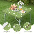 thumbnail image 4 of Green Christmas Tree Pattern Square Fitted Tablecloth with Elastic Edge,Square Table Cover,Washable Elastic Table Cover for Home Kitchen Party Decor 36"x36", 4 of 6
