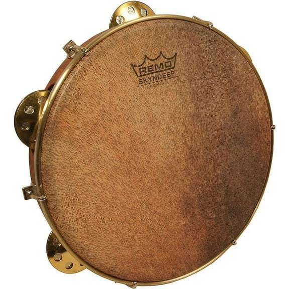 Bundle of Remo PANDEIRO CAPOEIRA, 10", Skyndeepr And 2 Plastic Egg Shakers - Light Blue Logo