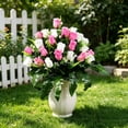 thumbnail image 4 of Artificial Cemetery Flowers, Gravesite Decoration Roses, Memorial Bouquets with Cemetery Vase, Vibrant and Long-Lasting Colors G ZZyuan, 4 of 6