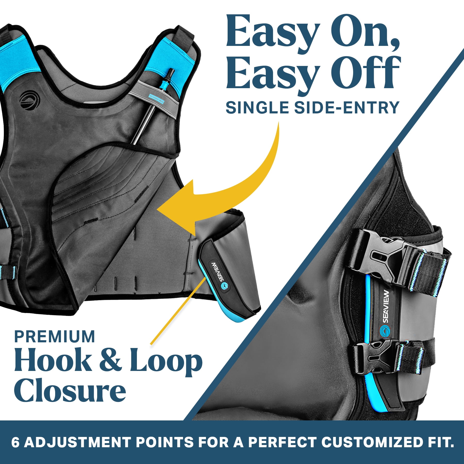 Wildhorn Inflatable Snorkel Vest Premium Snorkel Jacket for Adults, Large - Gray