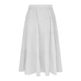 thumbnail image 5 of Wovilon Girls Solid Color Tiered Maxi Skirt with Drawstring Waist, Casual Textured A-Line Long Skirt for Kids and Teens, Versatile Summer Vacation Daily Wear, 5 of 9