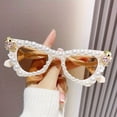 thumbnail image 3 of Large Rhinestone-Adorned Oversized Glasses - Sparkling Party Eyewear with -like Beads & Clip-On for, Prom, Graduation Photos, Costume Events - Multicolor (Black, Blue, Pink, Brown, Purple), 3 of 9