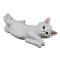 thumbnail image 1 of Escultura de gato blanco de resina realista para decoración de jardín, 1 of 2