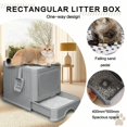 thumbnail image 2 of Detachable Cat Litter Box – Portable Enclosed Toilet with Lid & Scoop, Large Space Plastic Design for Easy Cleaning & Odor Control, 2 of 4