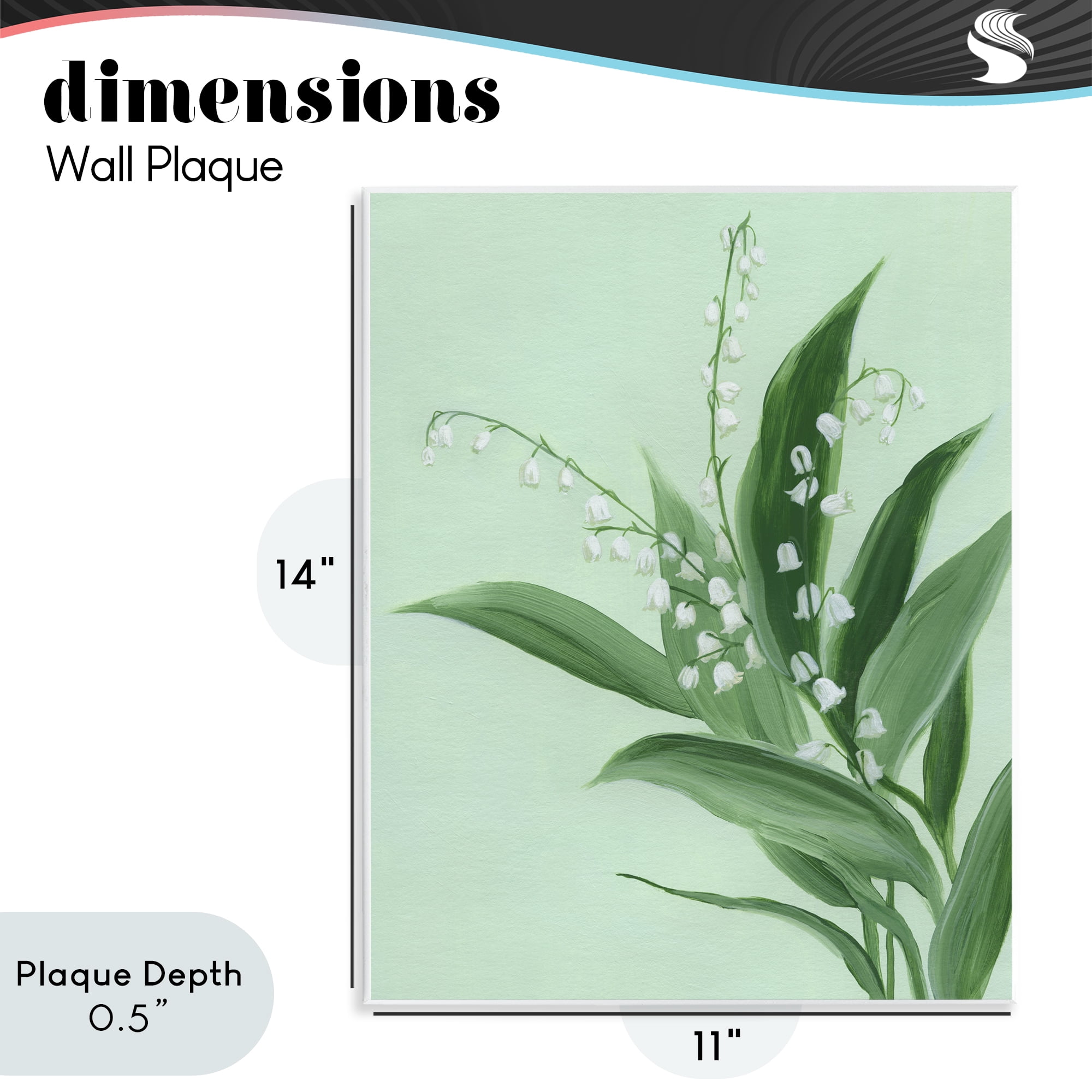 Stupell Industries Gentle Lily of Valley Wall Plaque Art, design by Grace Popp
