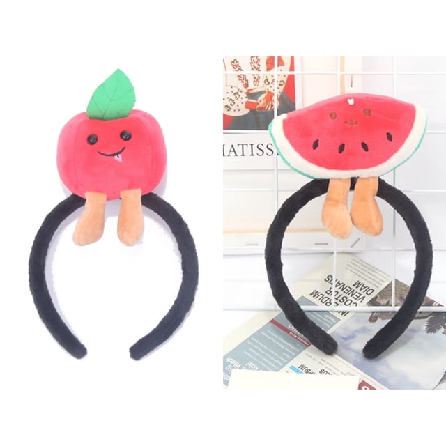 Tocado - Linda diadema de sandía y manzana Muñeca de dibujos animados Linda diadema Linda diadema para lavar la cara Venta de accesorios para brotes -2 piezas brillar Electrónica