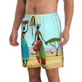 thumbnail image 2 of Naloa African Women Men's Beach Shorts, Surfing shorts, Swim trunks, Quick Dry Swim Trunks for Surfing Beach Fun - Small, 2 of 9