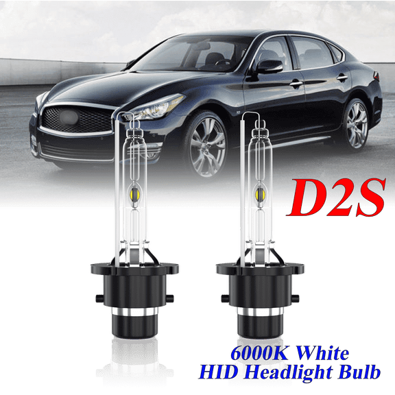 For INFINITI M35 M45 2006-2010 D2S HID Headlight High/Low Beam 6000K Crystal White Xenon Bulbs Set 2