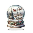 thumbnail image 2 of Placa acrílica de pie • Decoración de escritorio 2D • Cartel navideño con árbol de Navidad y ángel • 9,84x9,65x3,14 pulgadas • Adorno festivo para el hogar y la oficina, 2 of 6