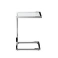 thumbnail image 4 of Posh Living Luane Modern C-Shape Stainless Steel End Table in White/Chrome, 4 of 10