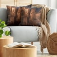 thumbnail image 5 of Ambesonne Vintage Throw Pillow Cover 2 Pack, Medieval Town Street, 20", Tan, 5 of 5