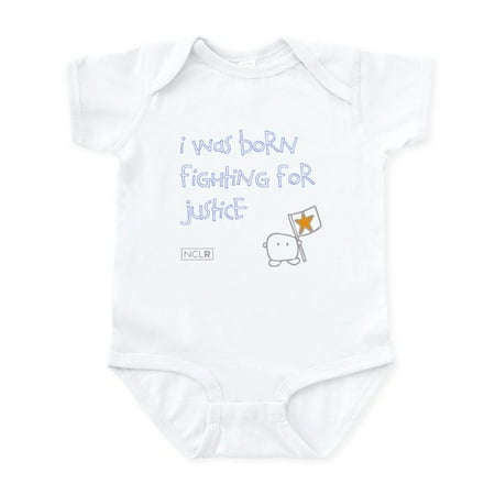 

CafePress - Infant Body Suit Born Fighting For Justice 1 - Baby Light Bodysuit Size Newborn - 24 Months
