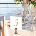 thumbnail image 4 of Urban Deco Wedding Table Numbers for Wedding Reception, Gold Table Number Holders for Weddings, Menu Holder Dual Sided Steel 1.6 Inch Pack of 16 Picture Holders for Tables (Copper), 4 of 7