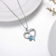 thumbnail image 3 of AOBOCO Christmas Gifts for Women, Butterfly Necklace Sterling Silver Heart Pendant with Butterfly Necklace for Women, 3 of 6