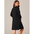 thumbnail image 4 of DARING DIVA Casual Long Sleeve Tunic Top Dress M Black, 4 of 5