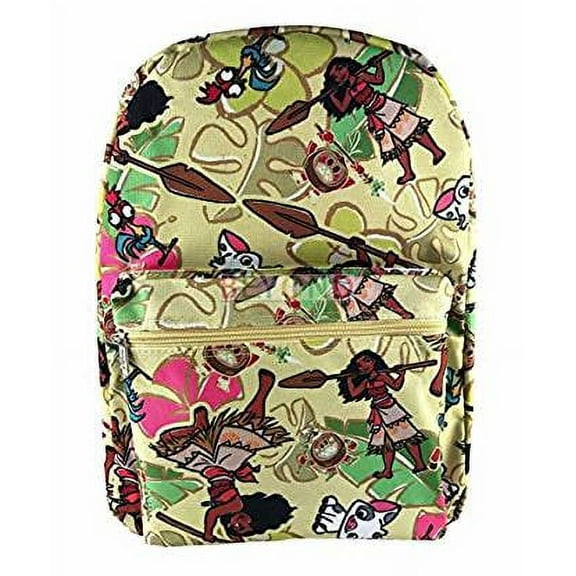 Backpack - - Moana - All-Over Print Yellow 16 School Bag 120795