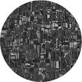 thumbnail image 1 of Ahgly Company Indoor Round Patterned Midnight Gray Area Rugs, 7' Round, 1 of 6