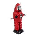 thumbnail image 1 of ROJO Mecánico Espumoso Espumoso Espacio Prohibido ROBOT de Estaño, 1 of 9