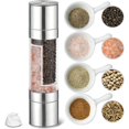 thumbnail image 4 of Sea Salt and Pepper Grinder, Stainless Steal 2 in 1 Dual Chambers, Seasonings Spices Mill with Adjus, 4 of 5