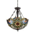 thumbnail image 2 of RADIANCE Goods Tiffany-Style 3 Light Victorian Inverted Ceiling Pendant 21" Shade, 2 of 5