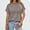 Gray, variant on ZZwxWA Fashion Casual Women Solid Short Sleeve Sleeve Blouse V-Neck Loose Tops