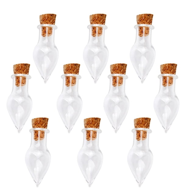 Mini Botellas de Vidrio Sunnimix 10 Piezas Clear Tear Drop