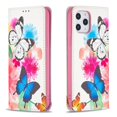 thumbnail image 7 of Dteck Case for Apple iPhone 12 Pro Max 6.7-inch,Patterned Flip PU Leather Wallet Case Magnetic 3 Card Holder Slots with 1 Cash Pocket Protective Kickstand Shell Cover,Blue Butterfly, 7 of 7