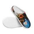 thumbnail image 3 of Yiaed Elegant Floral Vase Painting Print Slippers Fuzzy Warm Cozy Slippers Non Slip House Slippers For Indoor Outdoor Slippers House Slippers-37/38, 3 of 7